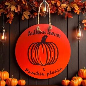 Orange Pumpkin Wall Hanging